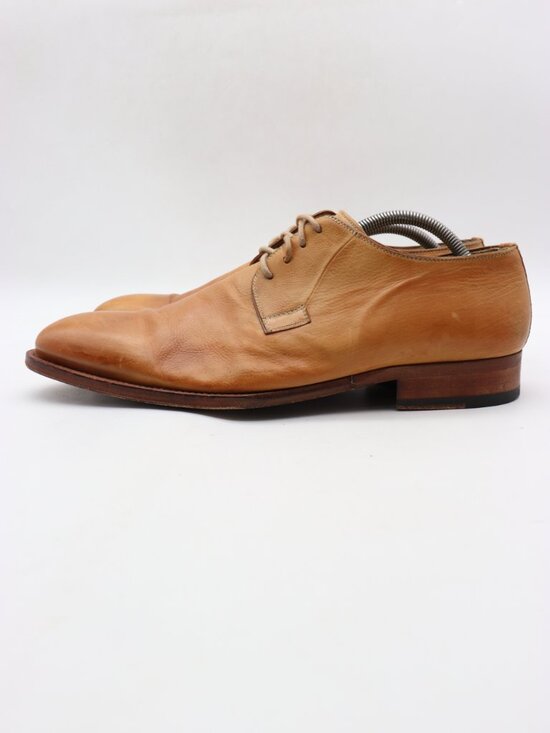 Magnanni Men\'s Size 10.5 Plain Toe Derby Brown Leather Dress Shoes main image 6